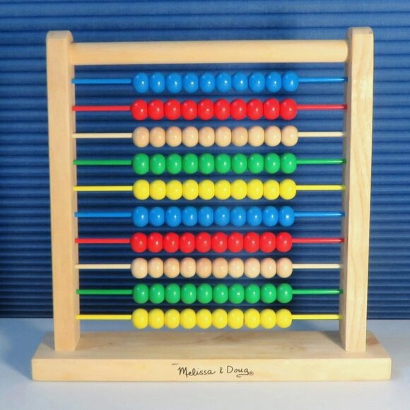 Melissa & Doug Abacus Wooden Counting Toy Educational 11.5 Inches High - Picture 1 of 3